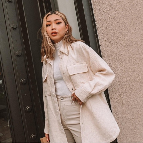 H&M Pearl Collar Shacket - Picture 2 of 8